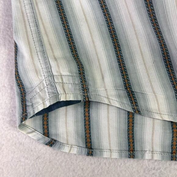Kuhl Shirt Mens Large Bohemian Button Up Multicolor Striped Short Sleeve - Picture 4 of 12